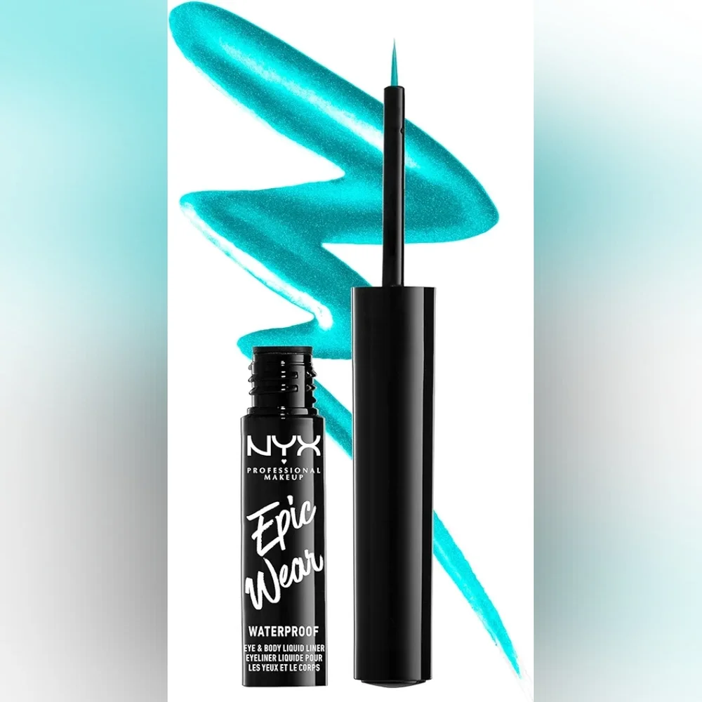 NYX Epic Wear Metallic Liquid Liner, Long-Lasting Waterproof - Teal Metallic